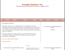 Tablet Screenshot of exergeticsystems.com